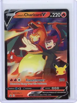 Pokemon Black Star Promo, Lance's Charizard V #SWSH133 Celebrations (NM) - Image 1