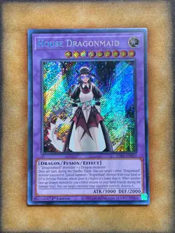 Yugioh House Dragonmaid RA03-EN037 Secret Rare 1st Ed NM - Image 1