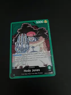 One Piece TCG Hody Jones OP06-020 Wings Of The Captain Leader Trading Card - Image 1