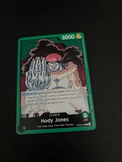 One Piece TCG Hody Jones OP06-020 Wings Of The Captain Leader Trading Card - Image 2