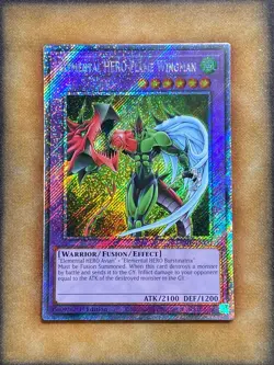 Yugioh Elemental HERO Flame Wingman RA03-EN152 Platinum Secret Rare 1st Ed NM - Image 1