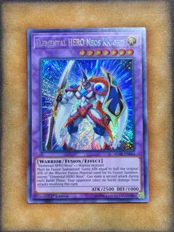 Yugioh Elemental HERO Neos Knight BLHR-EN064 Secret Rare 1st Ed LP - Image 1