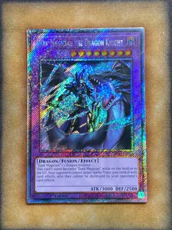 Yugioh Dark Magician the Dragon Knight RA03-EN268 Platinum Secret Rare 1st Ed NM - Image 1