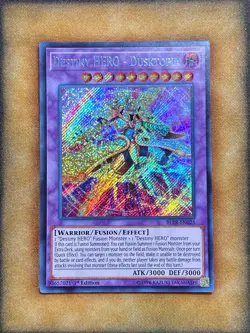 Yugioh Destiny HERO - Dusktopia BLLR-EN025 Secret Rare 1st Ed NM - Image 1