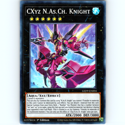 Yugioh CXyz N.As.Ch. Knight LED9-EN004 1st Edition Super Rare Holo - NM 💎 - Image 1