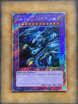 Yugioh Blue-Eyes Ultimate Dragon RA03-EN178 Platinum Secret Rare 1st Ed NM - Image 1
