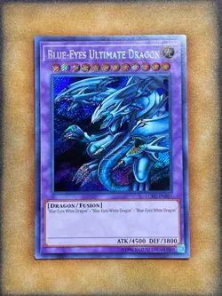 Yugioh Blue-Eyes Ultimate Dragon LCKC-EN057 Secret Rare LP - Image 1