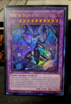 Yugioh Veidos the Dragon of Endless Darkness LEDE-EN092 Ultra Rare 1st Ed NM - Image 1