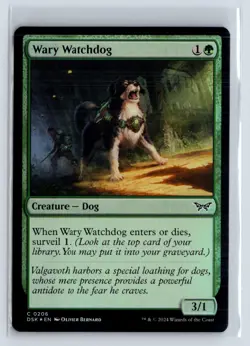 FOIL Wary Watchdog Duskmourn Common - MTG Magic the Gathering Card - Image 1