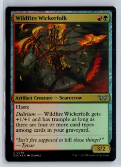 FOIL Wildfire Wickerfolk Duskmourn Uncommon - MTG Magic the Gathering Card - Image 1