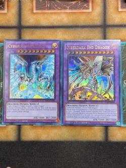 Yugioh Cyber End Dragon Cyberdark End Dragon SDCS-EN041 SDCS-EN044 MISPRINT Set - Image 1