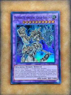 Yugioh Ultimate Ancient Gear Golem OP05-EN009 Super Rare NM - Image 1