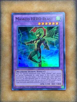 Yugioh Masked HERO Blast RATE-ENSE2 Super Rare Limited Edition NM - Image 1