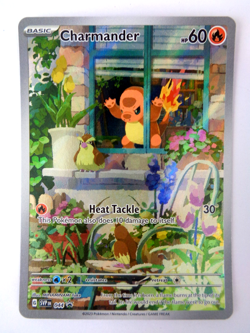 Pokemon TCG Card Charmander SV Promo 044 Full Art Holo Rare - Image 1