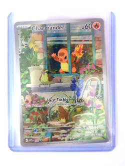 Pokemon TCG Card Charmander SV Promo 044 Full Art Holo Rare - Image 5