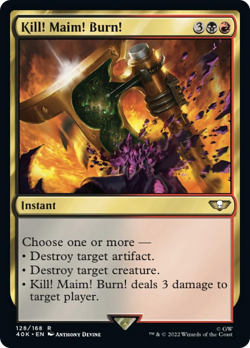 Kill! Maim! Burn! Warhammer 40,000 PLD Instant Rare MAGIC CARD ABUGames - Image 1