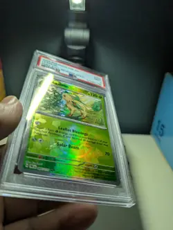Pokemon Prismatic Evolutions Leafeon Card 005/131 Reverse Holo Pokeball - Image 3