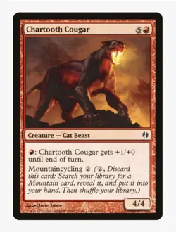 Chartooth Cougar #59 DDI Magic Card With Protective Sleeve - Image 1