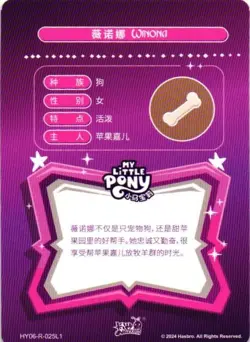 WINONA HY06-R-025LI Proxy My Little Pony CCG Collectible Card - Image 2