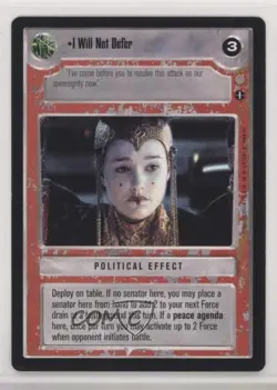 2001 Star Wars Customizable Card Game: Coruscant I Will Not Defer #IWND - Image 1