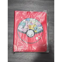 Pokemon Card Binder Portfolio Album Holder - Red Pokeball Design - Image 1