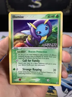 Pokemon Card Ex Delta Species Illumise 45/113 2005 Reverse Stamped Holo - Image 2
