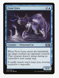 Frost Lynx #55 M15 Magic Card In Protective Sleeve - Image 1