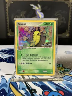 Pokemon Card Ex Delta Species Kakuna 46/113 2005 Reverse Stamped Holo - Image 1