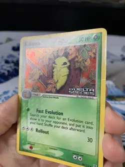 Pokemon Card Ex Delta Species Kakuna 46/113 2005 Reverse Stamped Holo - Image 2