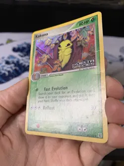 Pokemon Card Ex Delta Species Kakuna 46/113 2005 Reverse Stamped Holo - Image 4