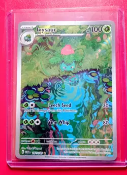 Rare Pokemon 151 Card Ivysaur 167/165 Scarlet Violet Holo Illustration Mint - Image 1