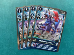 MetalGreymon EX4-020 Playset Alternative Being Booster Digimon Card x4 - Image 1