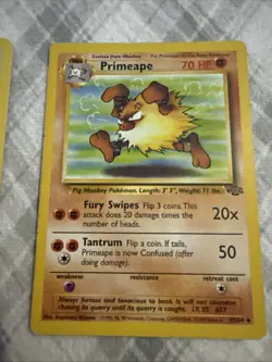 Pokemon TCG Brock's Lickitung Gym Heroes 41/132 Unlimited Card + Primeape 43/64 - Image 3