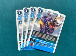 Greymon EX4-016 Playset Alternative Being Booster Digimon Card x4 - Image 1