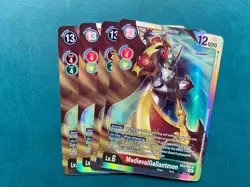 MedievalGallantmon EX4-013 Playset Alternative Being Booster Digimon Card x4 - Image 1