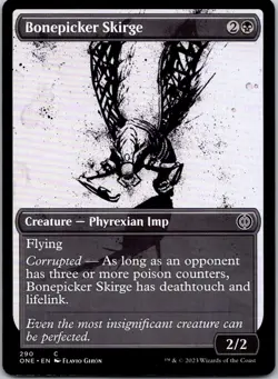 Magic the Gathering HP Bonepicker Skirge Showcase Phyrexia: All Will Be One MTG - Image 1