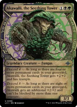 1x (298) Akawalli, the Seething Tower - FOIL - SHOWCASE MTG The Lost Caverns of - Image 1