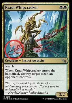1x Kraul Whipcracker (VAR A: Red Object) MTG Murders at Karlov Manor NM Magic Re - Image 1