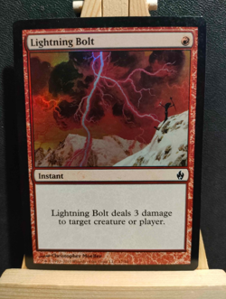 Lightning Bolt FOIL - Premium Deck: Fire & Lightning - NM to LP (See Pics) MTG - Image 1