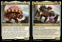 1x Tetzin, Gnome Champion // The Golden-Gear Colossus MTG Commander The Lost Cav - Image 1