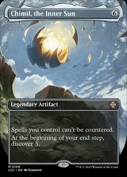 1x (106) Chimil, the Inner Sun - BORDERLESS BOX TOPPER MTG Commander The Lost Ca - Image 1