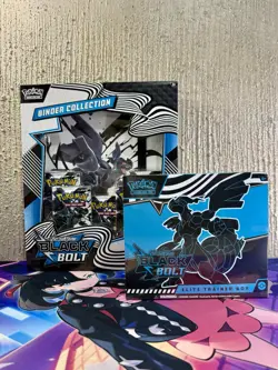 SET OF 2 - SEALED Pokemon Black Bolt Elite Trainer Box ETB + Binder Collection - Image 1