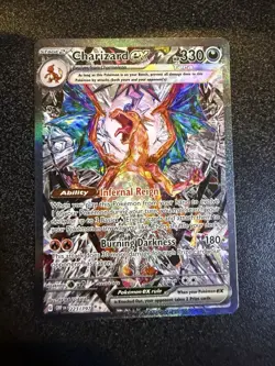 Pokemon Charizard ex 223/197 Sv03: Obsidian Flames Holo SIR Mint #4 NM - Image 1