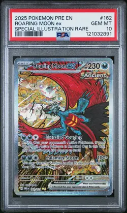 2025 POKEMON PRE EN-PRISMATIC EVOLUTIONS #162 ROARING MOON EX PSA 10 - Image 1