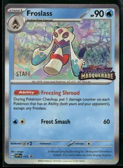 Froslass SVP 117 STAFF - Pokemon TCG Pre Release Promo Twilight Masquerade NM - Image 1