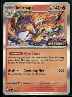 Infernape SVP 116 STAFF - Pokemon TCG Pre Release Promo Twilight Masquerade NM - Image 1