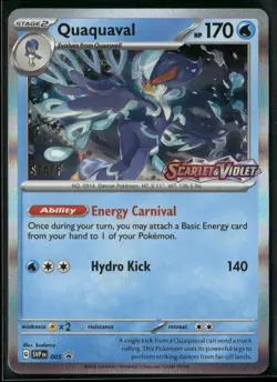 Quaquaval SVP 005 STAFF - Pokemon TCG Pre Release Promo Scarlet & Violet Base NM - Image 1