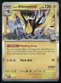 Iono's Kilowattrel SVP 182 STAFF - Pokemon TCG Pre Release Journey Together NM - Image 1