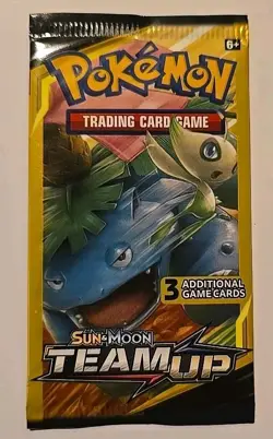 2019 Pokemon 3 Card Booster Pack Sun & Moon TEAM UP Factory Sealed - Image 1