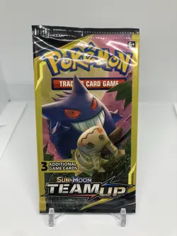 2019 Pokemon 3 Card Booster Pack Sun & Moon TEAM UP Factory Sealed - Image 1